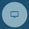 Security monitor circle icon